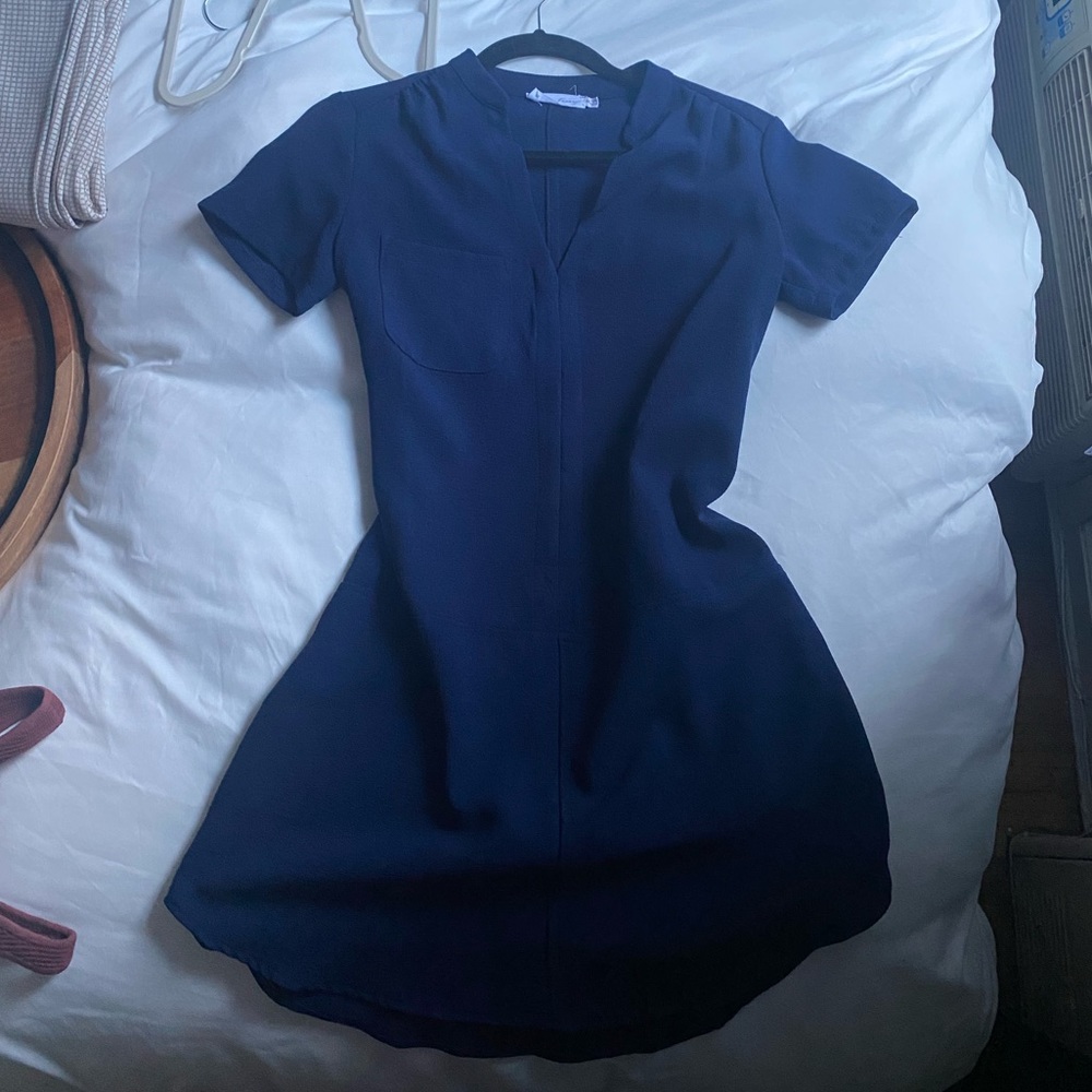 Navy Short Sleeve Dress
